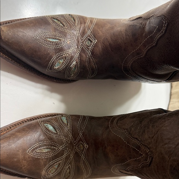 Tony Lama Brown Western Boots - Picture 3 of 4
